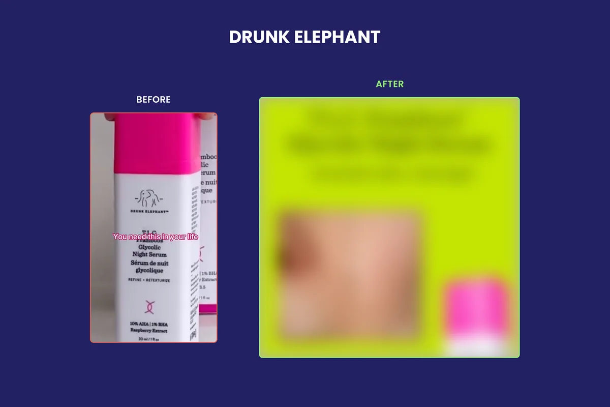 Drunk Elephant redesign, After blurred