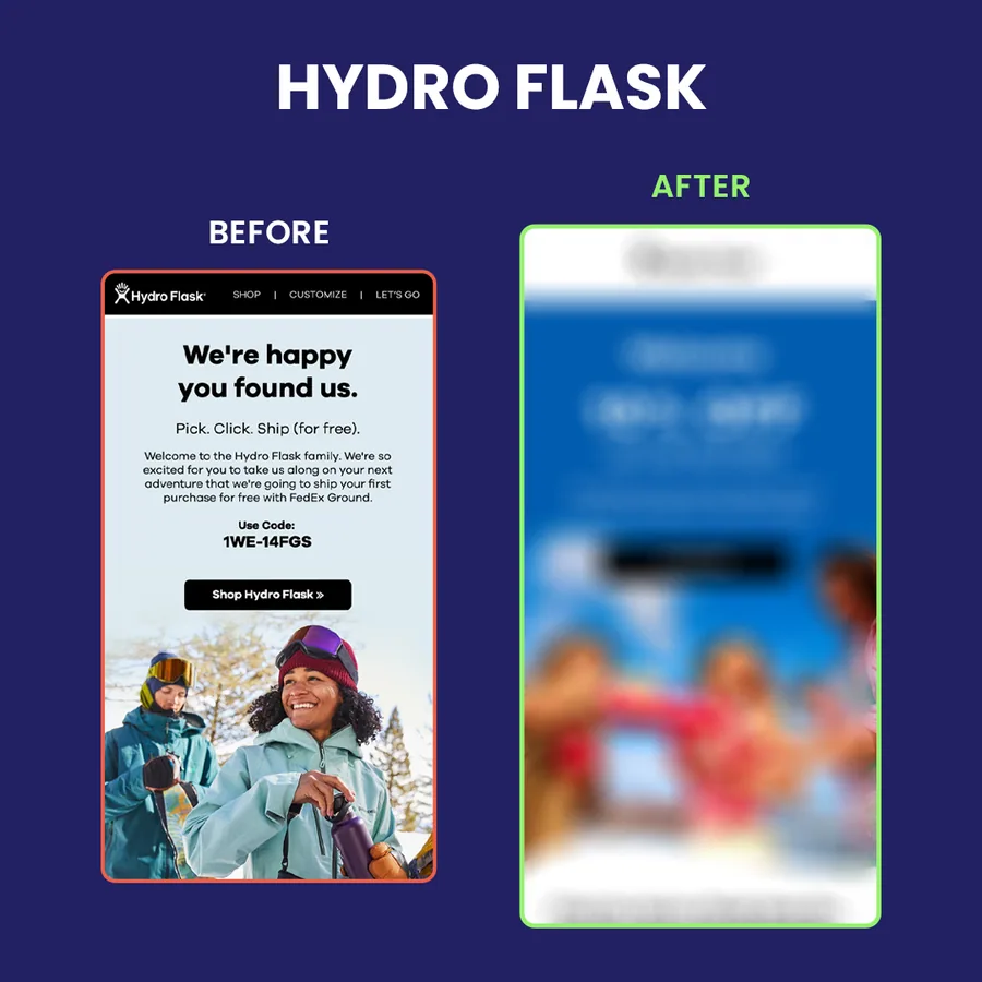 Hydro Flask email redesign thumbnail
