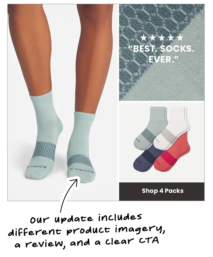 Bombas ad redesigned by Hey Frankie